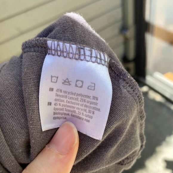 Ten Tree Be Happy Mountain Grey T-shirt Casual Hiking Tee, Climate Neutral, Eco - Picture 7 of 8